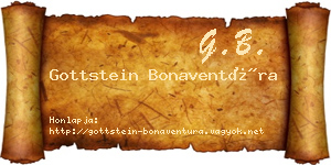 Gottstein Bonaventúra névjegykártya
